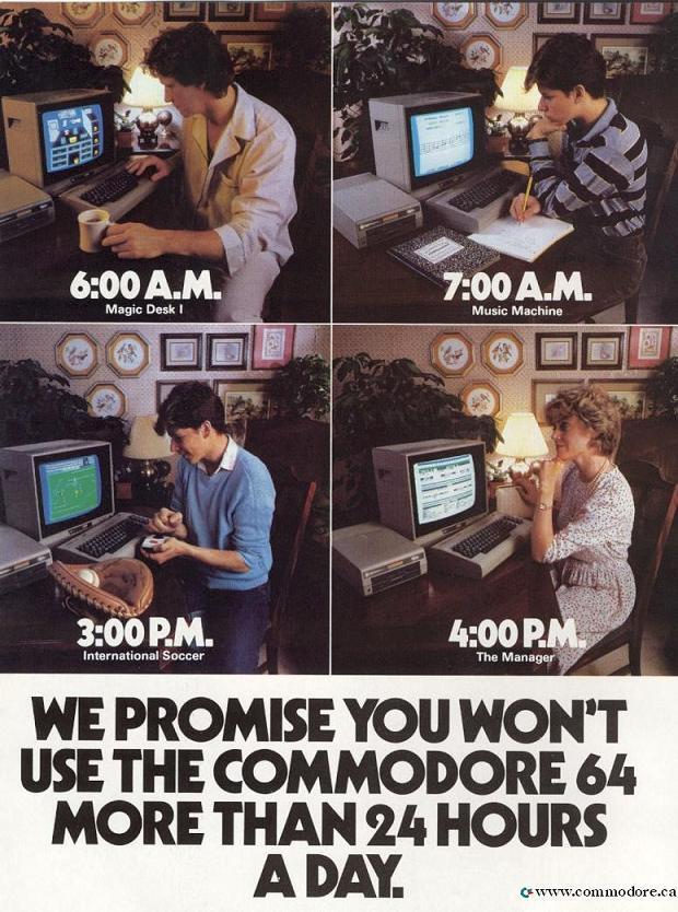 We Promise You Won’t Use The Commodore 64 More Than 24 Hours a Day — Part 1 / Commodore Microcomputers, Feb. 1985