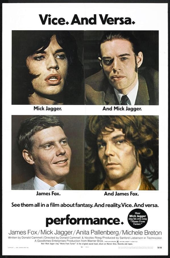 US poster. A sticker was added, promoting the soundtrack performed by Mick Jagger.