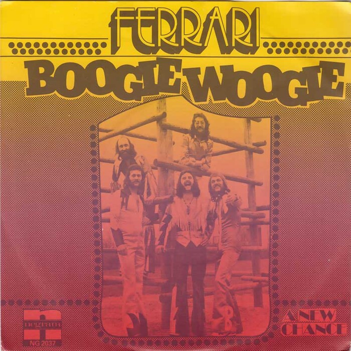 Many sources show this sleeve variation with Beton Extra Bold used for the title. Was this the original design that got replaced because it accidentally says “Boogie Woogie” instead of “Woogie Boogie”?