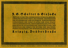 J.G. Schelter &amp; Giesecke ads (1922)