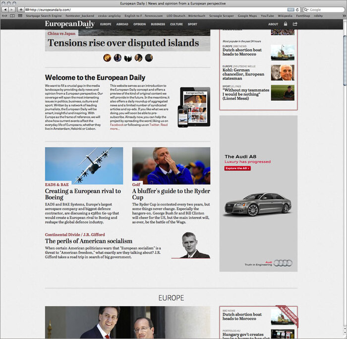 European Daily website 1