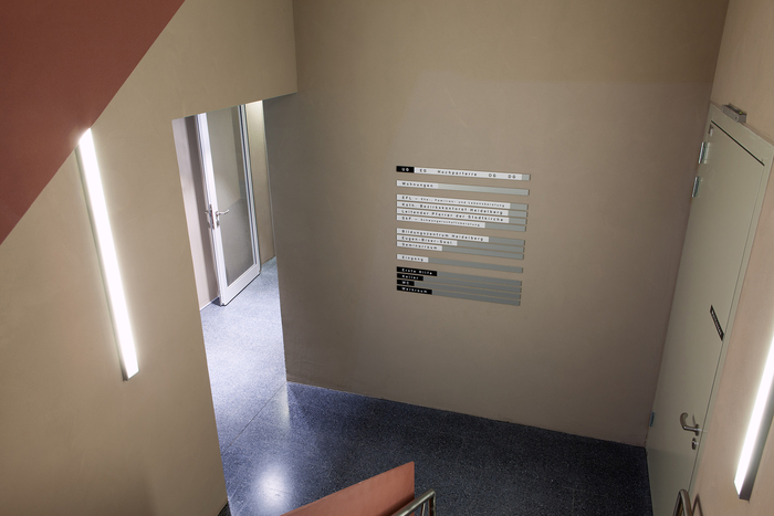 Wayfinding in the building.