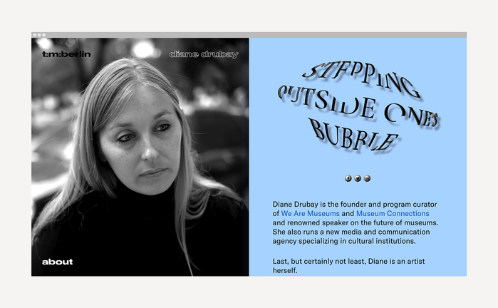 The typeface chosen for Diane Drubay is .