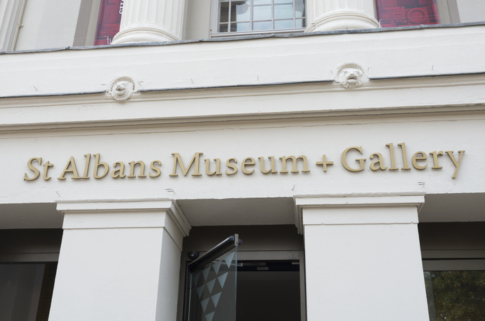 Box letters above entrance