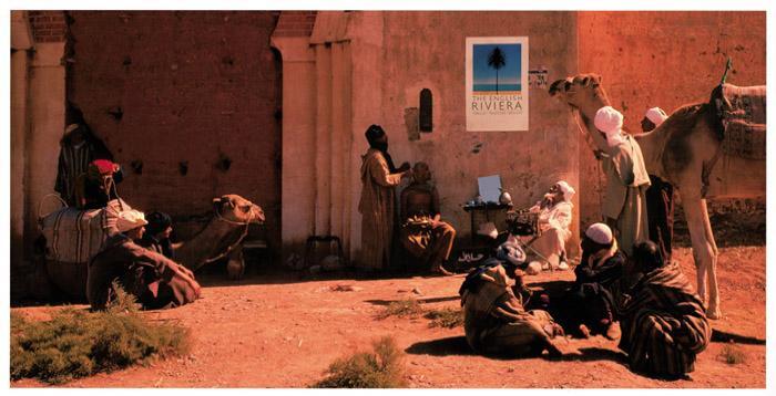 Camel, 1999. From a series of ads that showed John Gorham&rsquo;s original poster in other places, from Egypt to Australia and Mars.