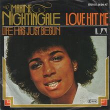 Maxine Nightingale – “Love Hit Me” / “Life Has Just Begun” single cover