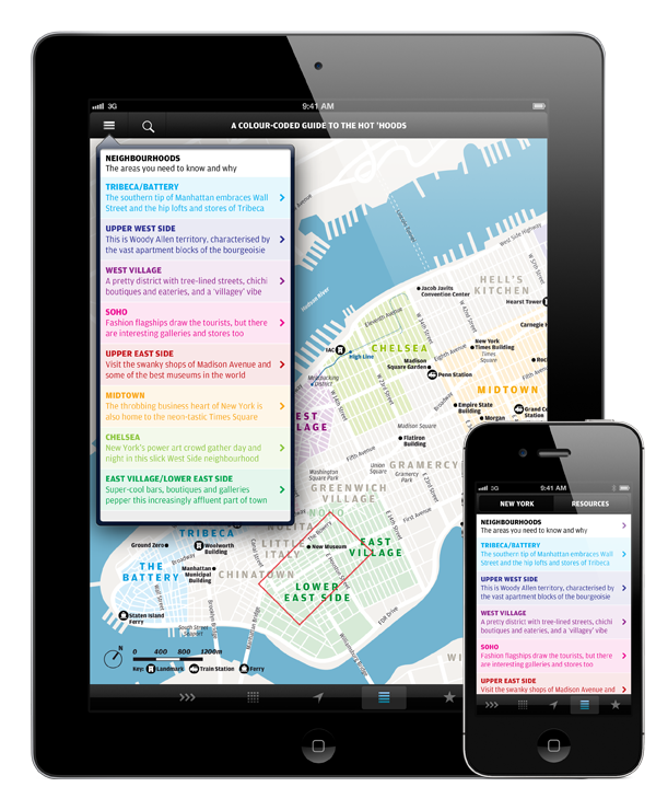 Wallpaper* City Guide Apps for iOS Fonts In Use