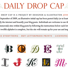 Daily Drop Cap website