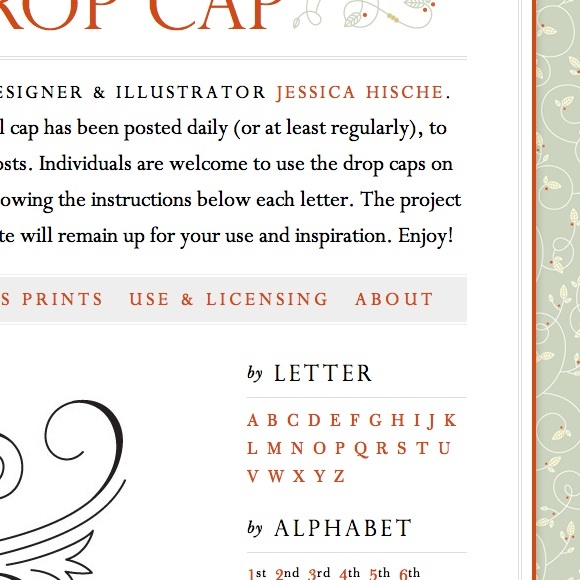 Daily Drop Cap website 2
