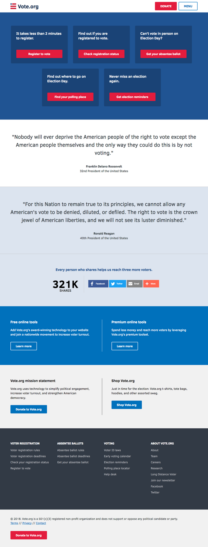 Website in Clear Sans.