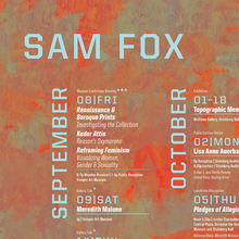 Sam Fox fall events calendar