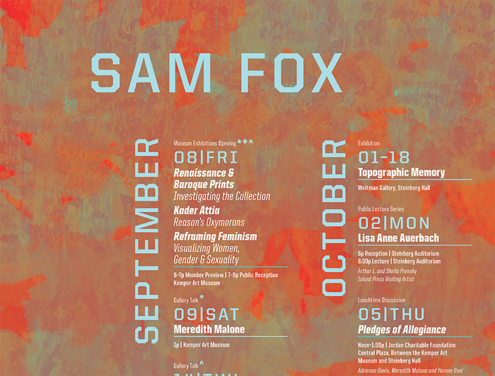 Sam Fox fall events calendar 3