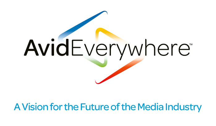Logo for Avid Everywhere, featuring the modified version of Omnes. The difference in the terminals is most noticeable in the bolder weights (here the Medium).
