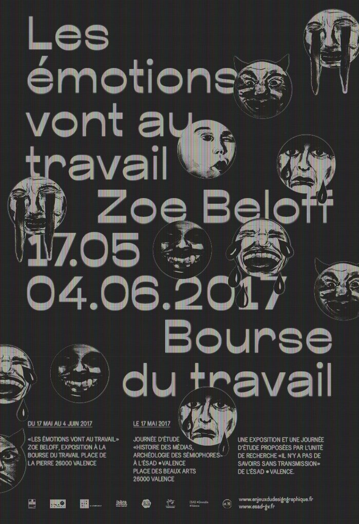 Les émotions vont au travail exhibition poster
