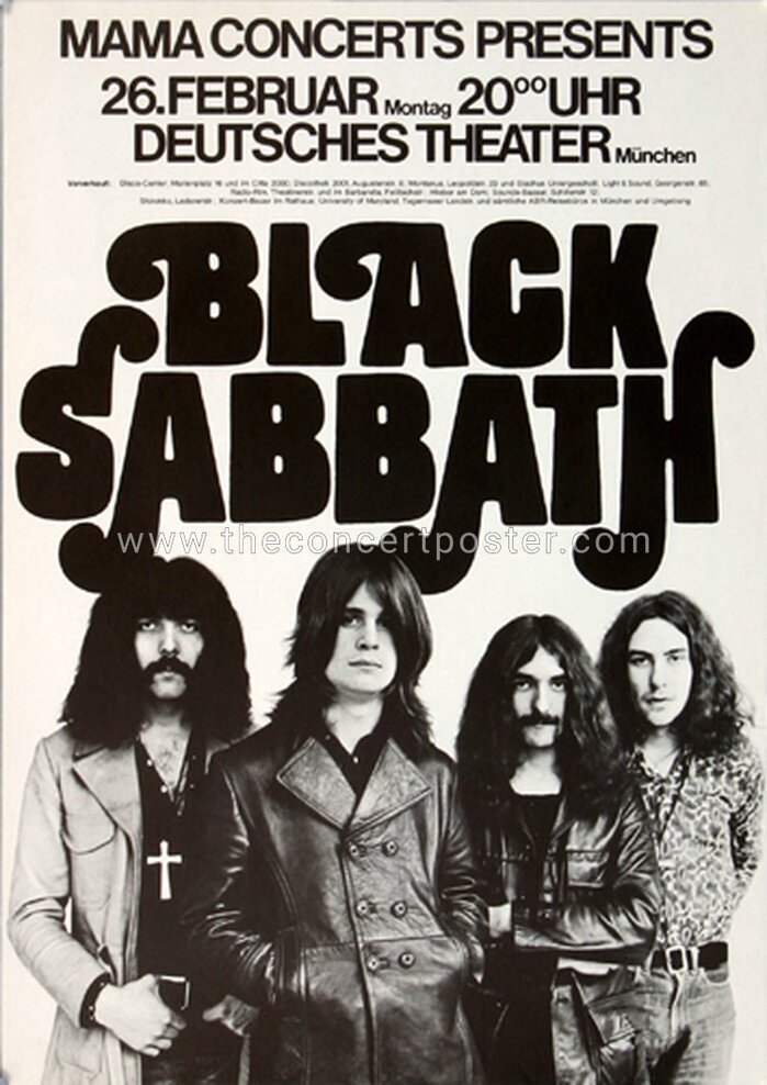 Black Sabbath 1973 tour posters 1