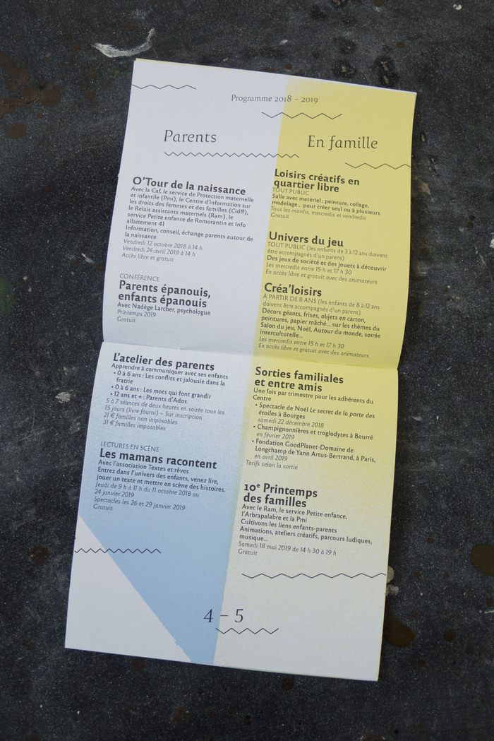 Centres Caf 41 program 2018–19 8