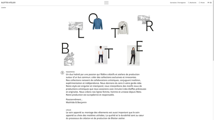 Website, autumn/winter 2017