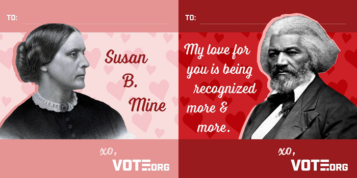 These digital Valentine’s day cards use Laura Worthington’s Voltage.