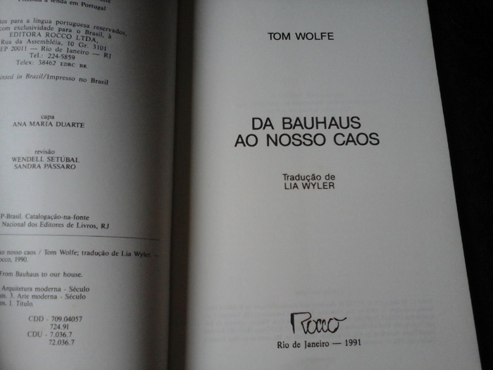 Da Bauhaus ao nosso caos by Tom Wolfe 2