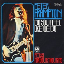 Peter Frampton – “Do You Feel Like We Do” / “Penny For Your Thoughts” single cover