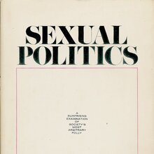 <cite>Sexual Politics</cite> by Kate Millett (Doubleday, Sphere)