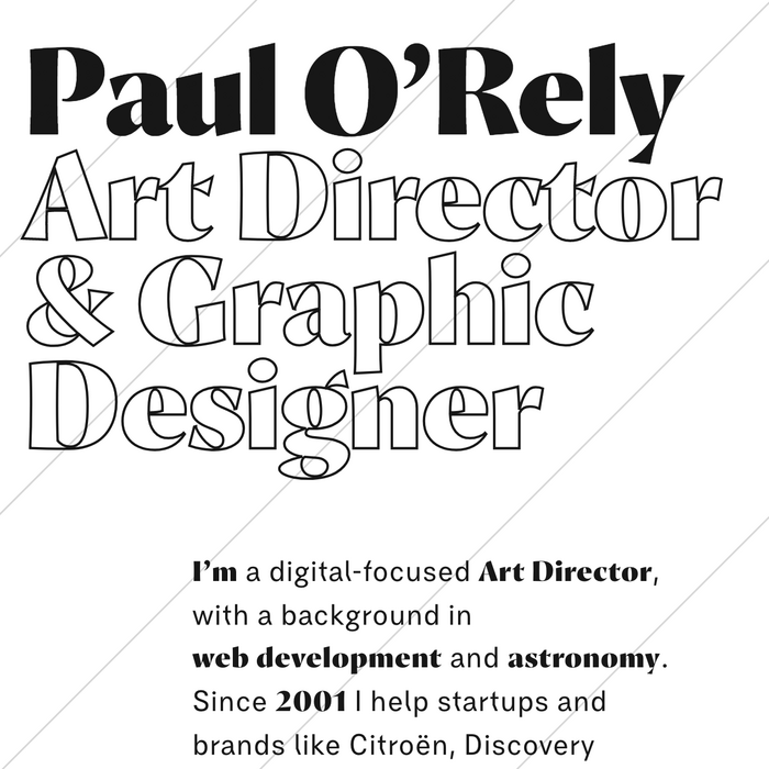 Paul O’Rely portfolio website 1