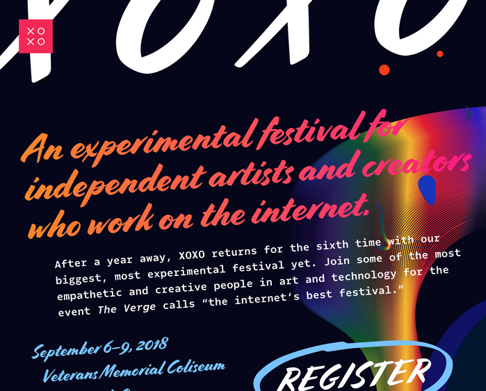 XOXO Fest 2018 landing page 1