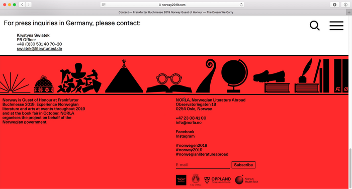 The Dream We Carry / Norway 2019 website 6