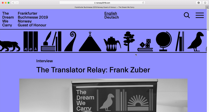 The Dream We Carry / Norway 2019 website 8