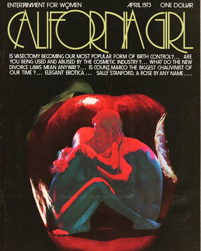 California Girl, April 1973. “Honestly, the covers were better than the content.” —  is not in Avant Garde Gothic, but in  Solid.