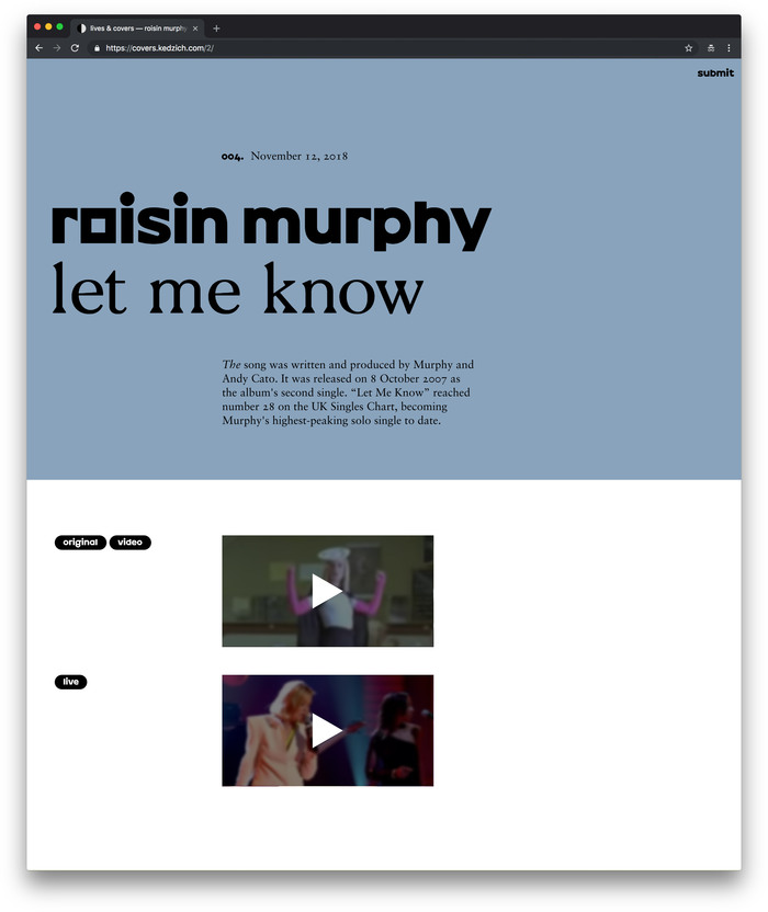 Lives &amp; Covers 2