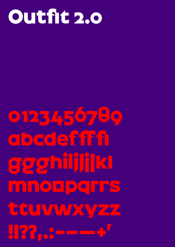 Glyph set of Outfit (work in progress).