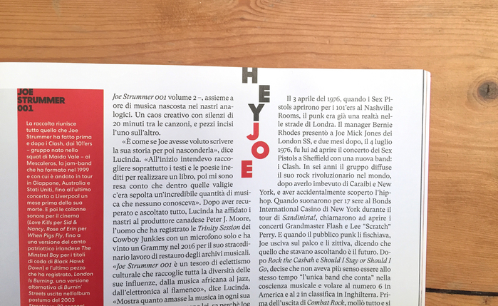 Rolling Stone Italia, issue 11, November 2018, p.&nbsp;84-85