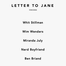 <cite>Letter to Jane</cite> Website