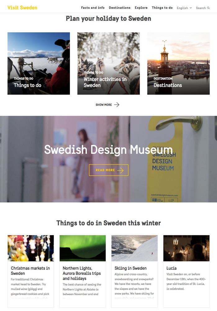 Visit Sweden is a website with travel info.