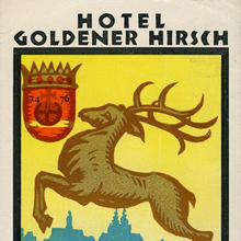 Hotel Goldener Hirsch luggage labels