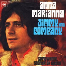 Jimmy and Company – “Anna Marianna” / “Somewhere, Sooner or Later” German single cover
