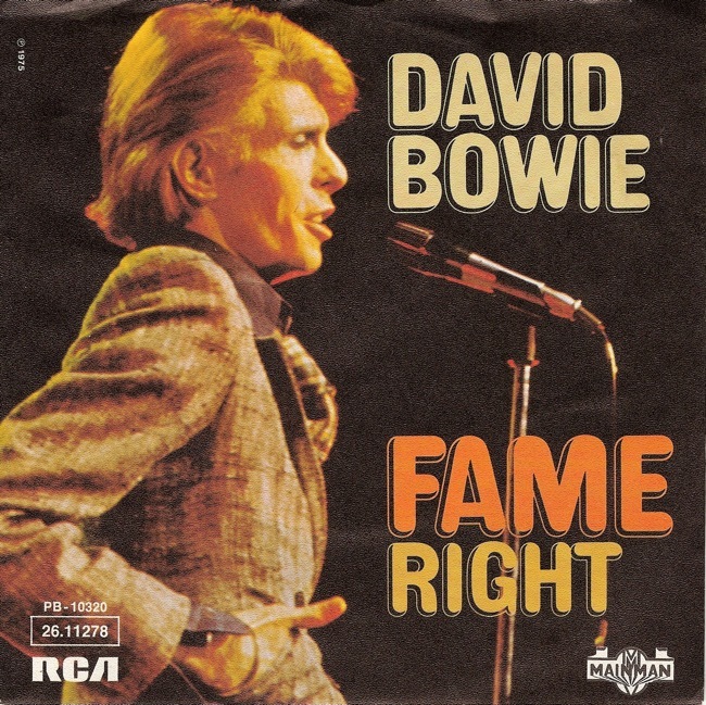 David Bowie – “Fame” / “Right” German single cover
