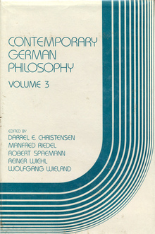 <cite>Contemporary German Philosophy<cite>
