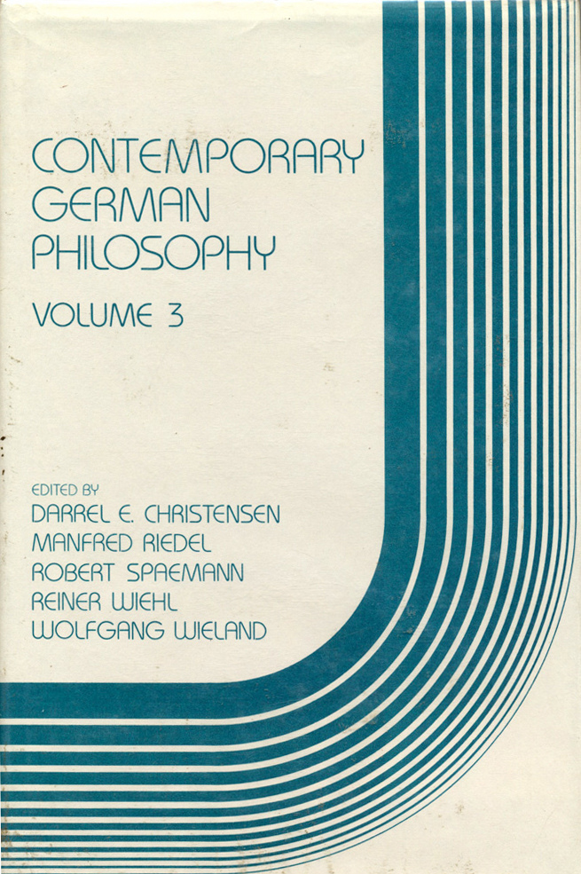 Contemporary German Philosophy 1