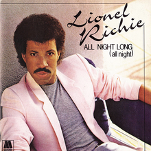 Lionel Richie – “All Night Long (All Night)” single cover