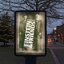 <cite>Einstein &amp; Friends</cite> exhibition poster