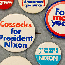 Richard Nixon 1972 presidential campaign buttons