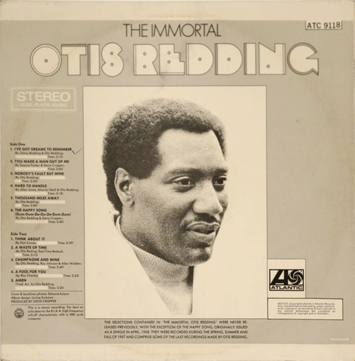 The Immortal Otis Redding album art 3