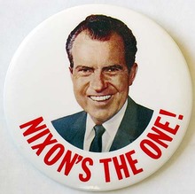 Richard Nixon 1968 presidential campaign buttons