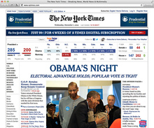<cite>New York Times</cite> announces Obama’s second term with webfont headlines