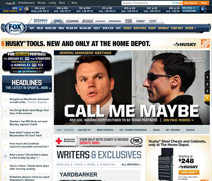FOX Sports website 3