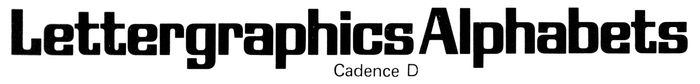 One-line sample for Cadence from Lettergraphics: The Complete Library, Collectors Edition, 1976