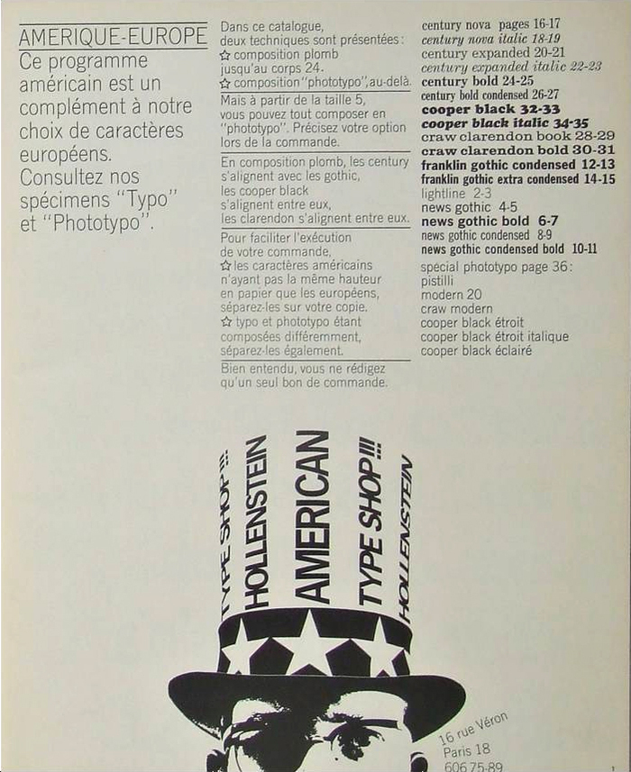 Hollenstein American Type Shop 2