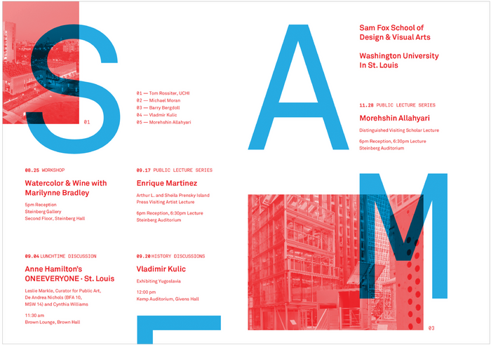 Fall 2018 lecture series poster, Sam Fox School of Design &amp; Visual Arts 1